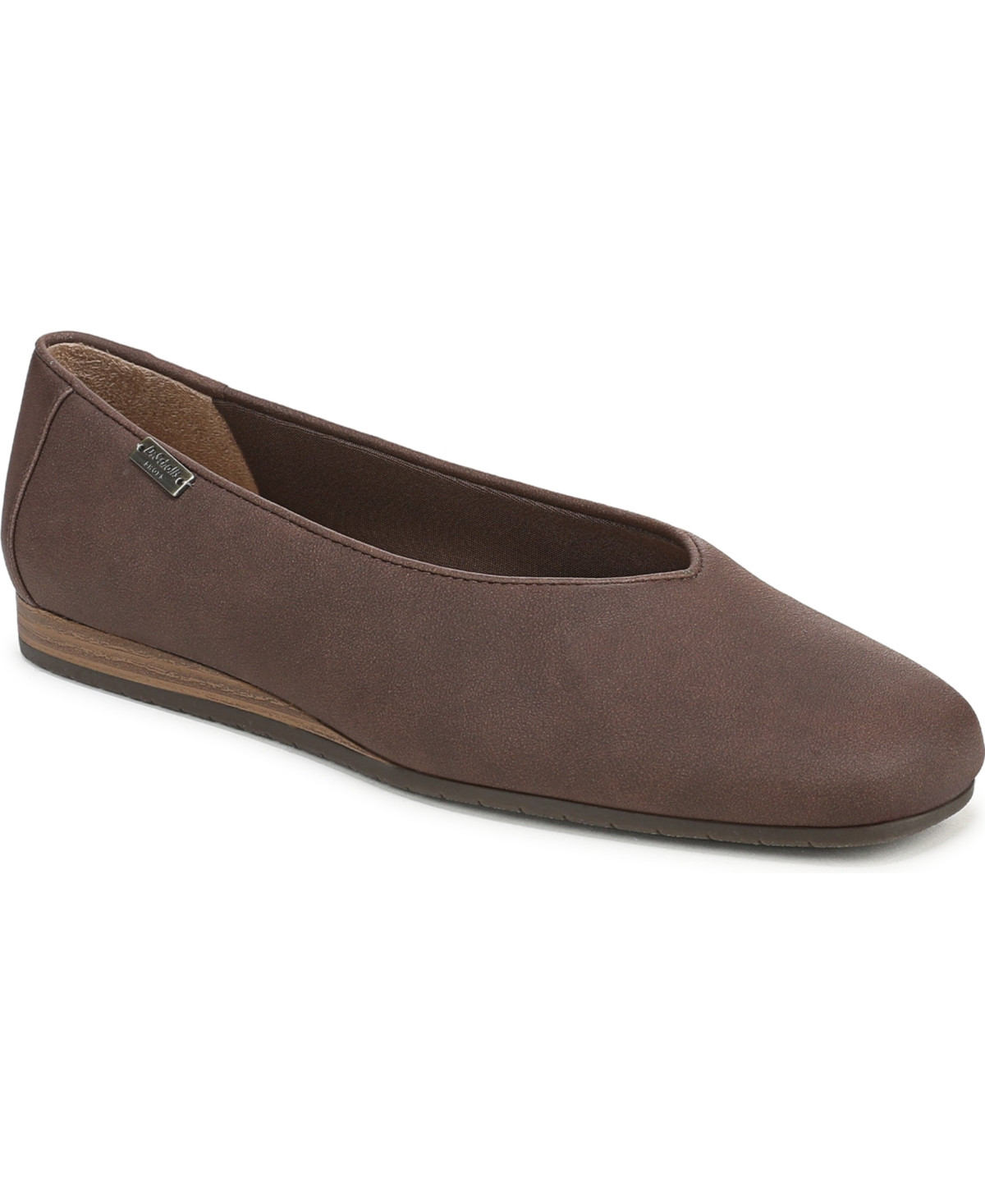 Dr. Scholl's Women's Violet Ballerina Slip-On Flats - Dark Brown Faux Leather | Macy's