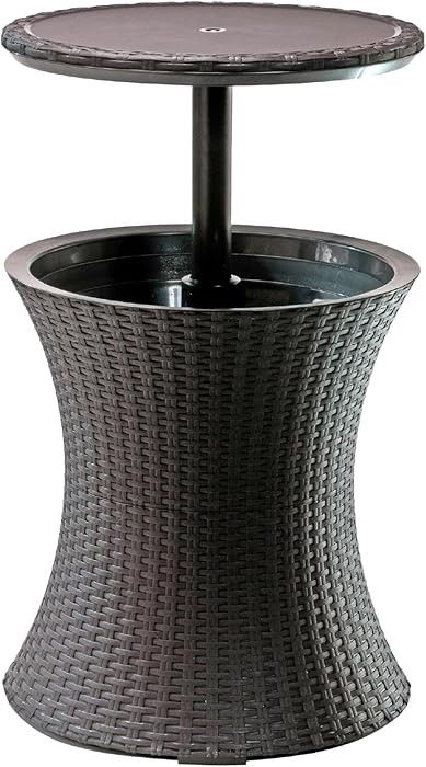 Keter Pacific Cool Bar Outdoor Patio Furniture and Hot Tub Side Table with 7.5 Gallon Beer and Wi... | Amazon (US)