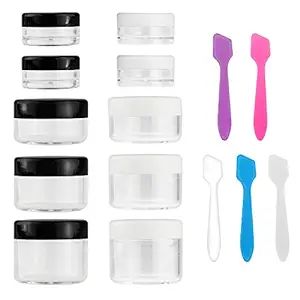 Accmor 10 Pieces Makeup Travel Containers with Lids 3/5/ 10/15/ 20 Gram Size Cosmetic Jars with 5... | Amazon (US)