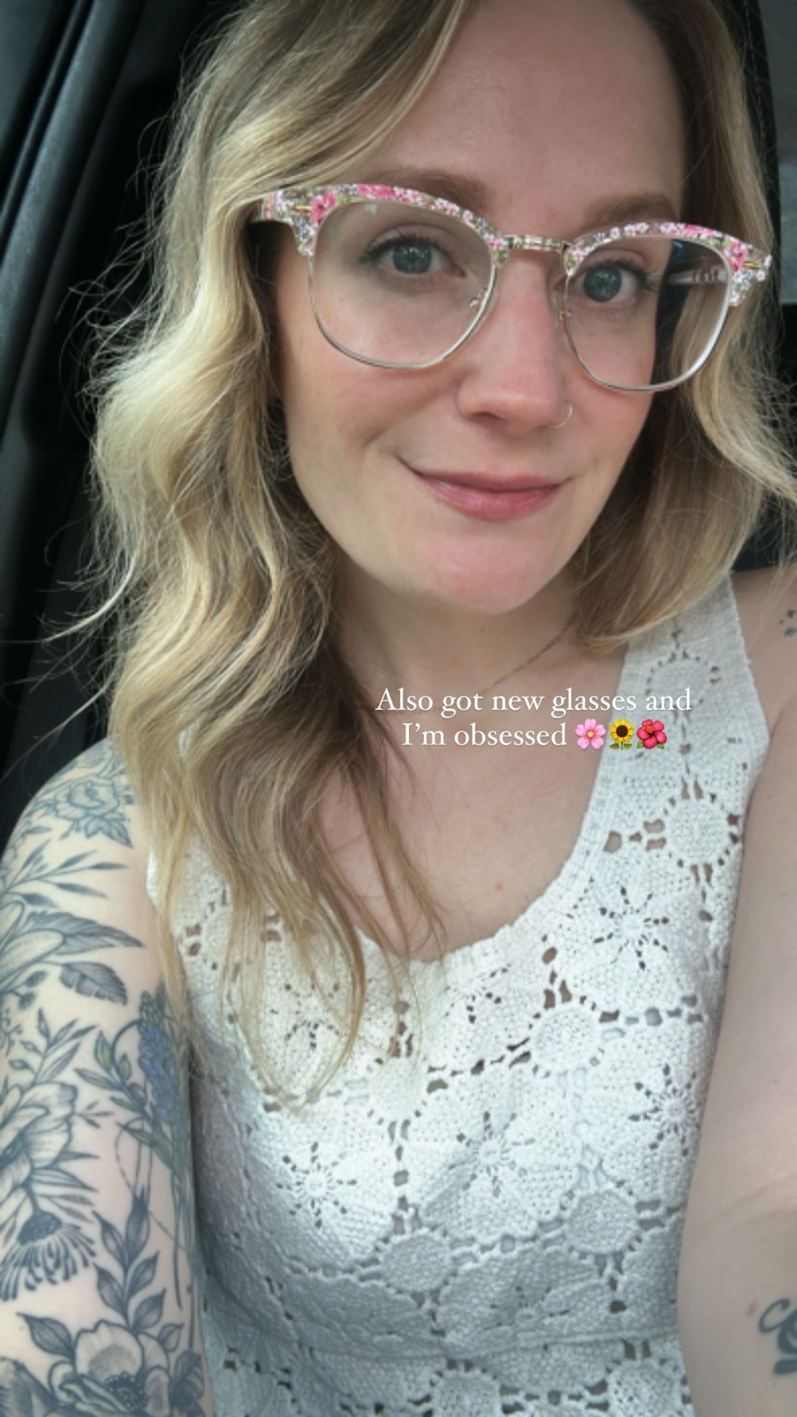 Also got new glasses and I’m obsessed 🌸🌻🌺