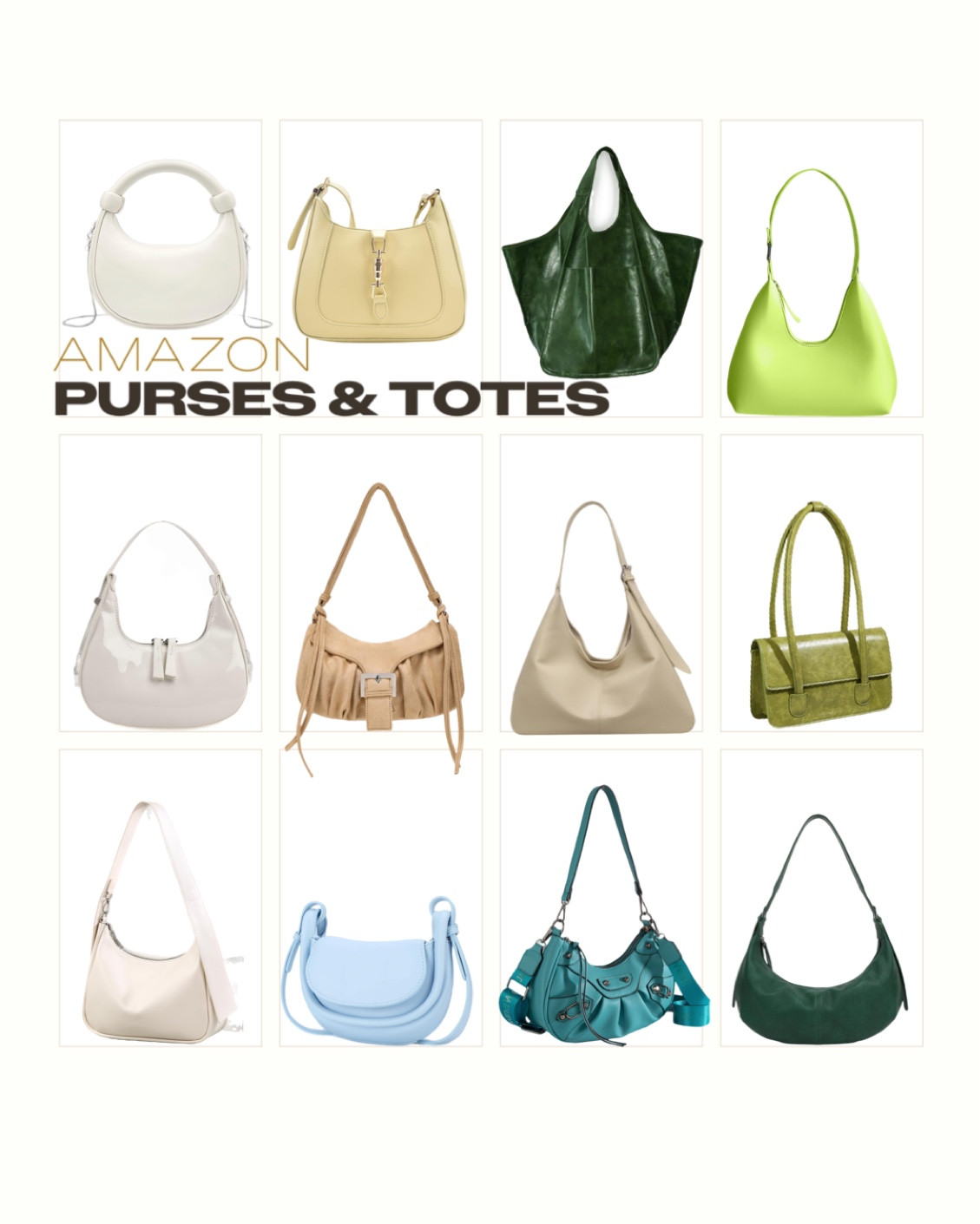 Amazon shoulder bags and tote bags for spring 🤍👒🔗⤵️ all under $50! 

#LTKSeasonal #LTKfindsunder50 #LTKSpringSale