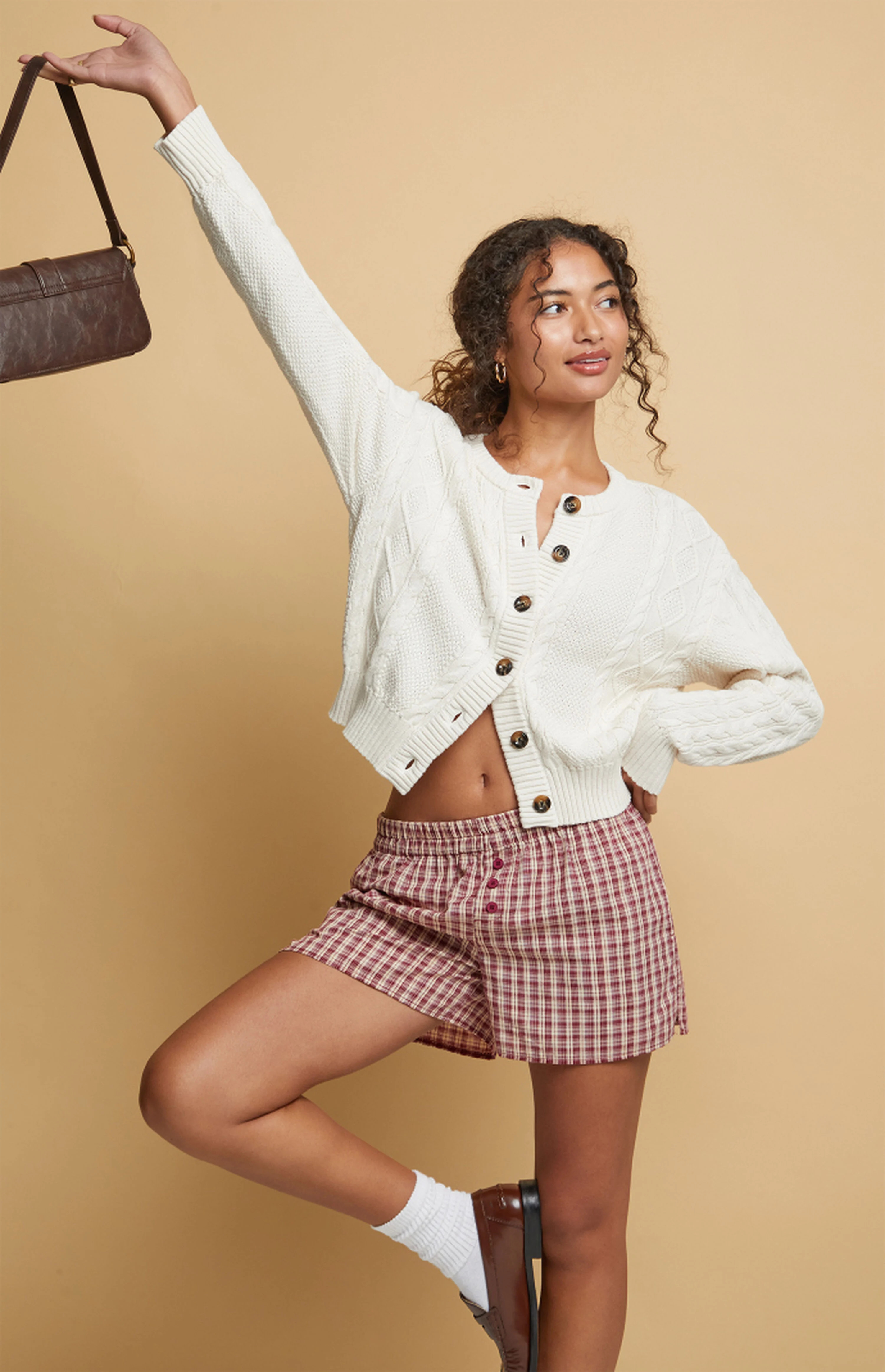 Beverly and Beck Heidi Cable Knit Cardigan | PacSun