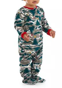 Infant Christmas Camo Footie Pajamas | Belk