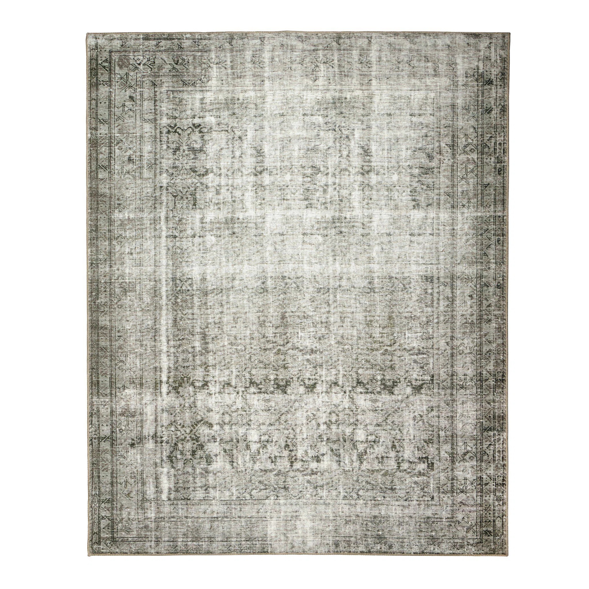 Kolyo Vintage Look Area Rug in Green | Perigold