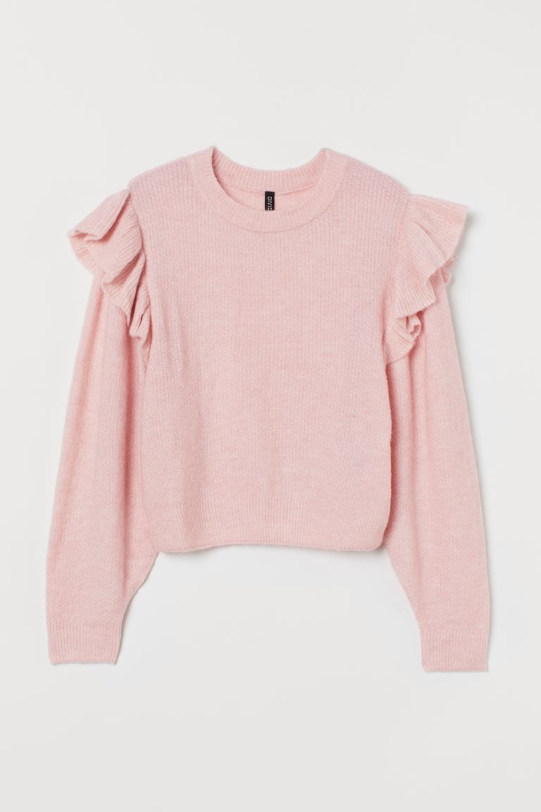 Flounce-trimmed Sweater | H&M (US + CA)