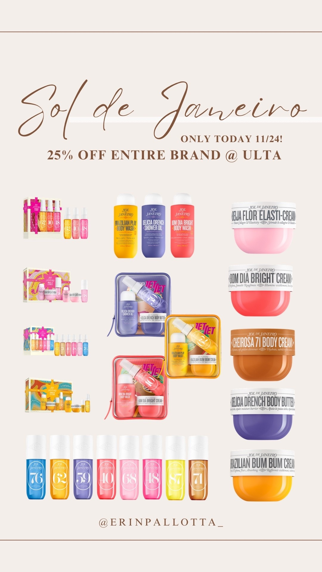Incredible deal on Sol de Janeiro’s entire collection at Ulta today! Gift sets under $25 and full sized products starting at $18. These make great gifts and stocking stuffers for teens, friends, moms, sisters, wives, and girlfriends!

#LTKSaleAlert #LTKGiftGuide #LTKBeauty