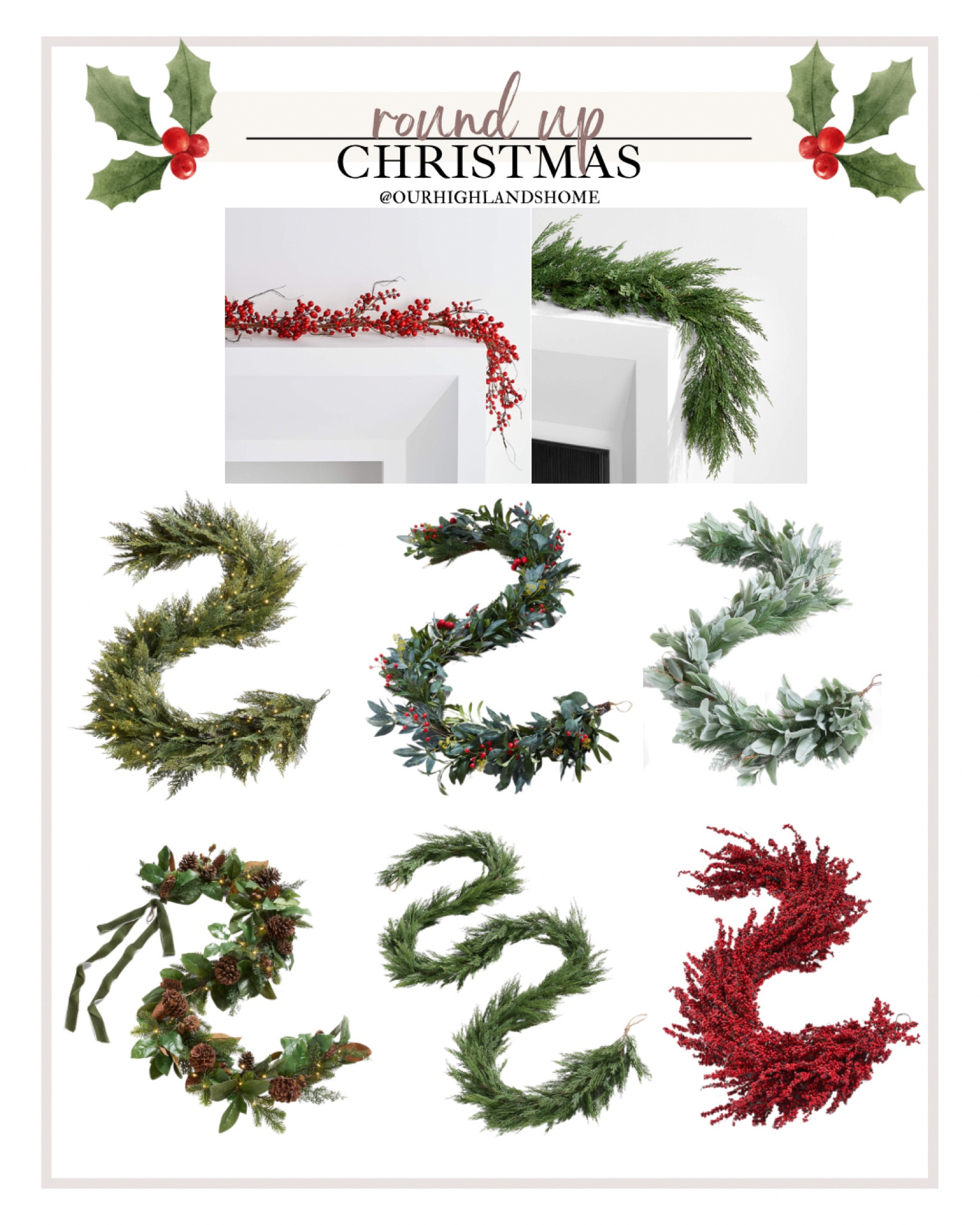 crate & barrel christmas garland 

#LTKHome #LTKHoliday #LTKSeasonal