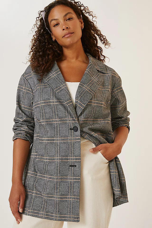 Avec Les Filles Longline Plaid Blazer | Anthropologie (US)