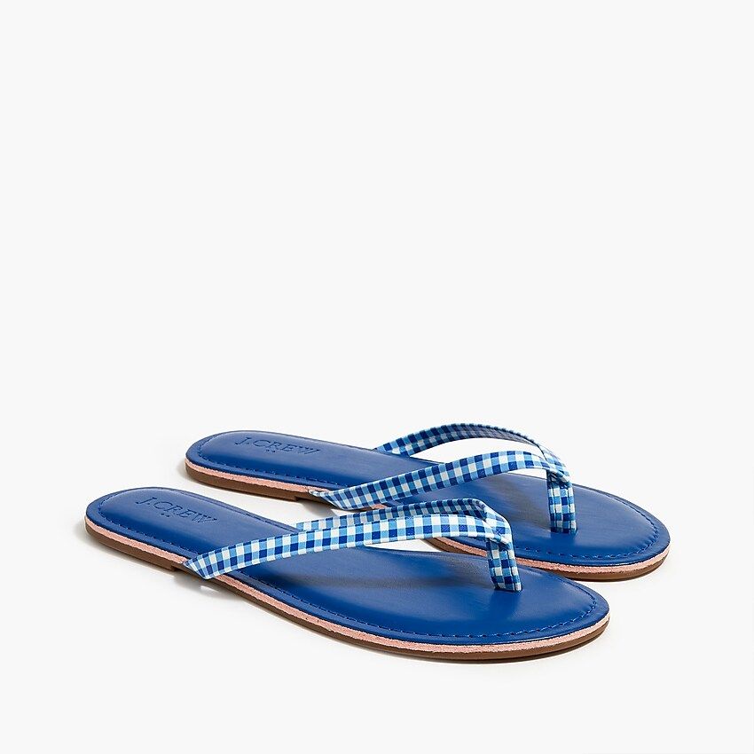 Gingham easy summer flip-flops | J.Crew Factory