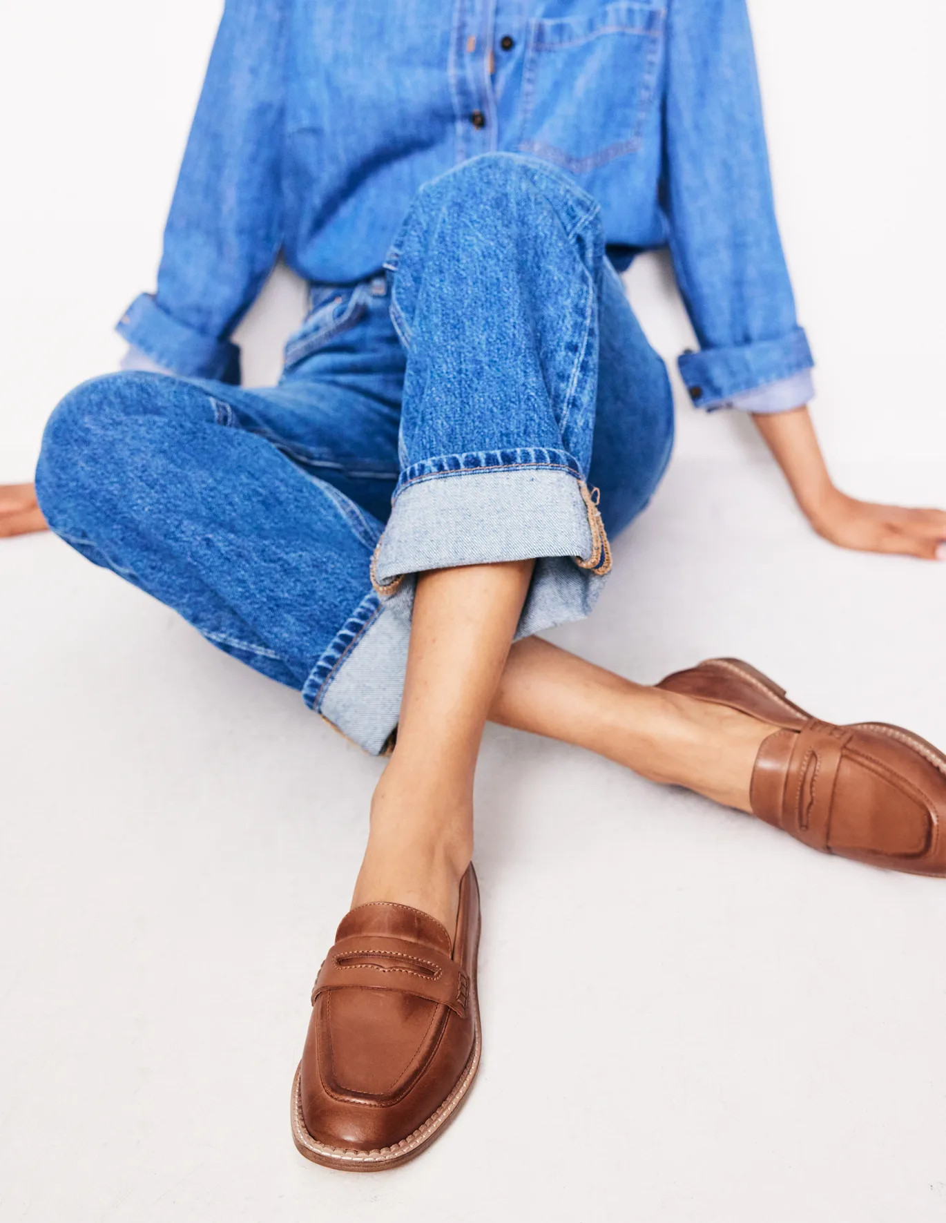 Structured Penny Loafer - Tan Burnished Leather | Boden US | Boden (US)