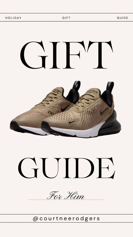 Nike Airmax 270 in the coolest tan + black combo! Would make a great gift for him for the holidays!

Sneakers, Nike, gift guide for men 

#LTKshoecrush #LTKHolidaySale #LTKGiftGuide