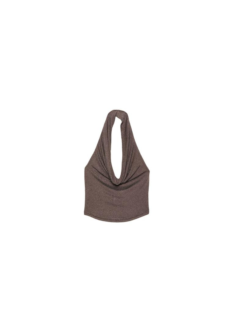 Neckholder-Top mit Glitzer | Stradivarius DE