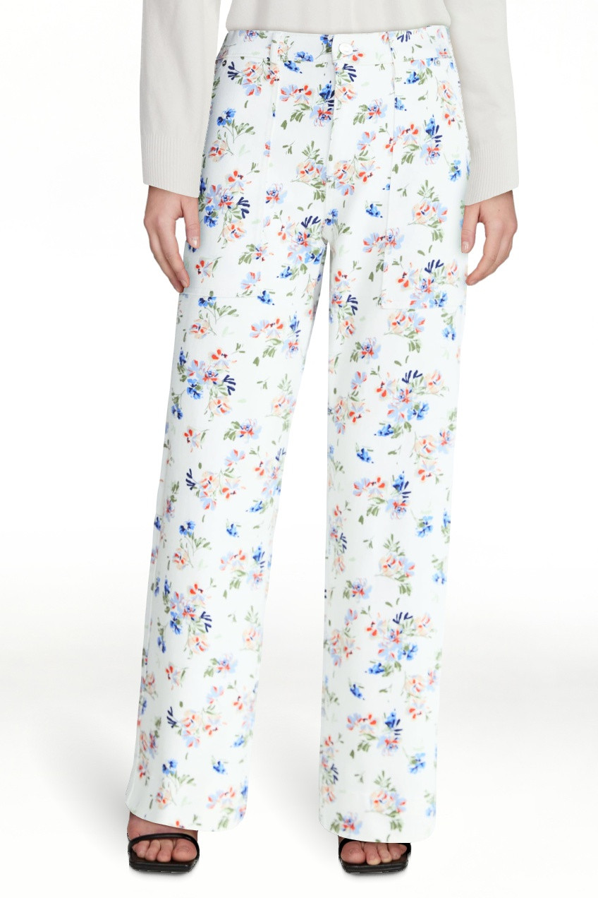 Free Assembly Women's Floral Pants with Chop Pockets, Sizes XS-XXL | Walmart (US)