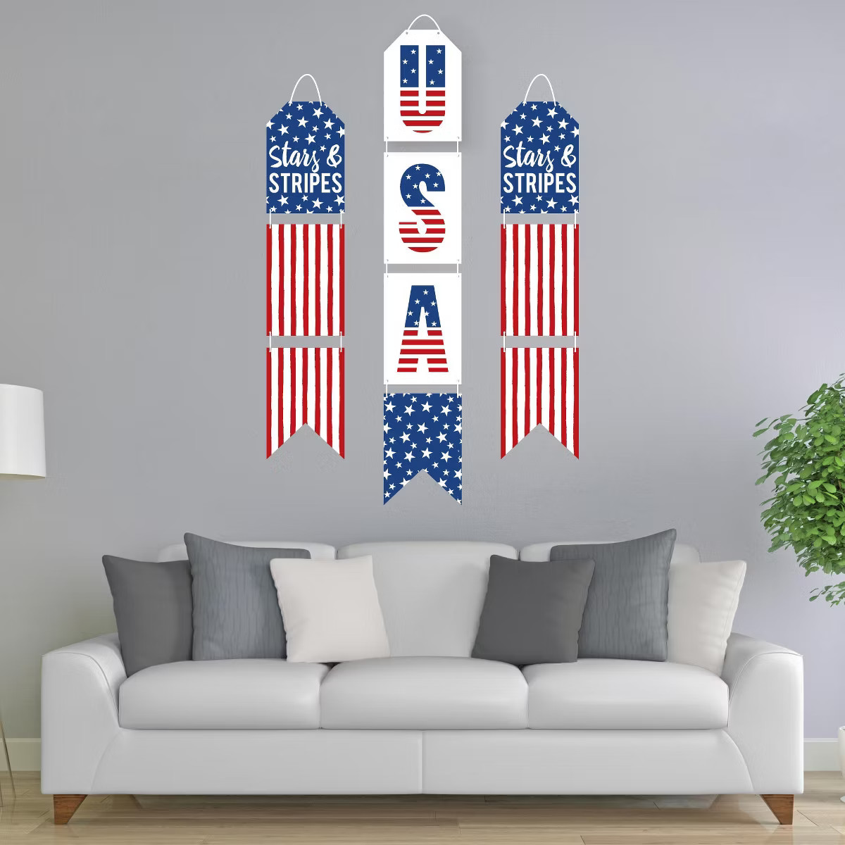 Big Dot of Happiness Stars & Stripes - Hanging Vertical Paper Door Banners - Memorial Day, 4th of... | Target