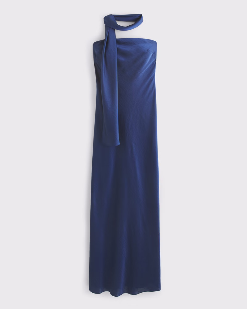 Strapless Scarf Maxi Dress | Abercrombie & Fitch (US)