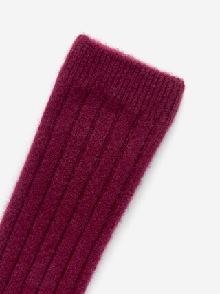 Cashmere-Blend Rib Socks – Burgundy – Women – ARKET GB | Arket UK