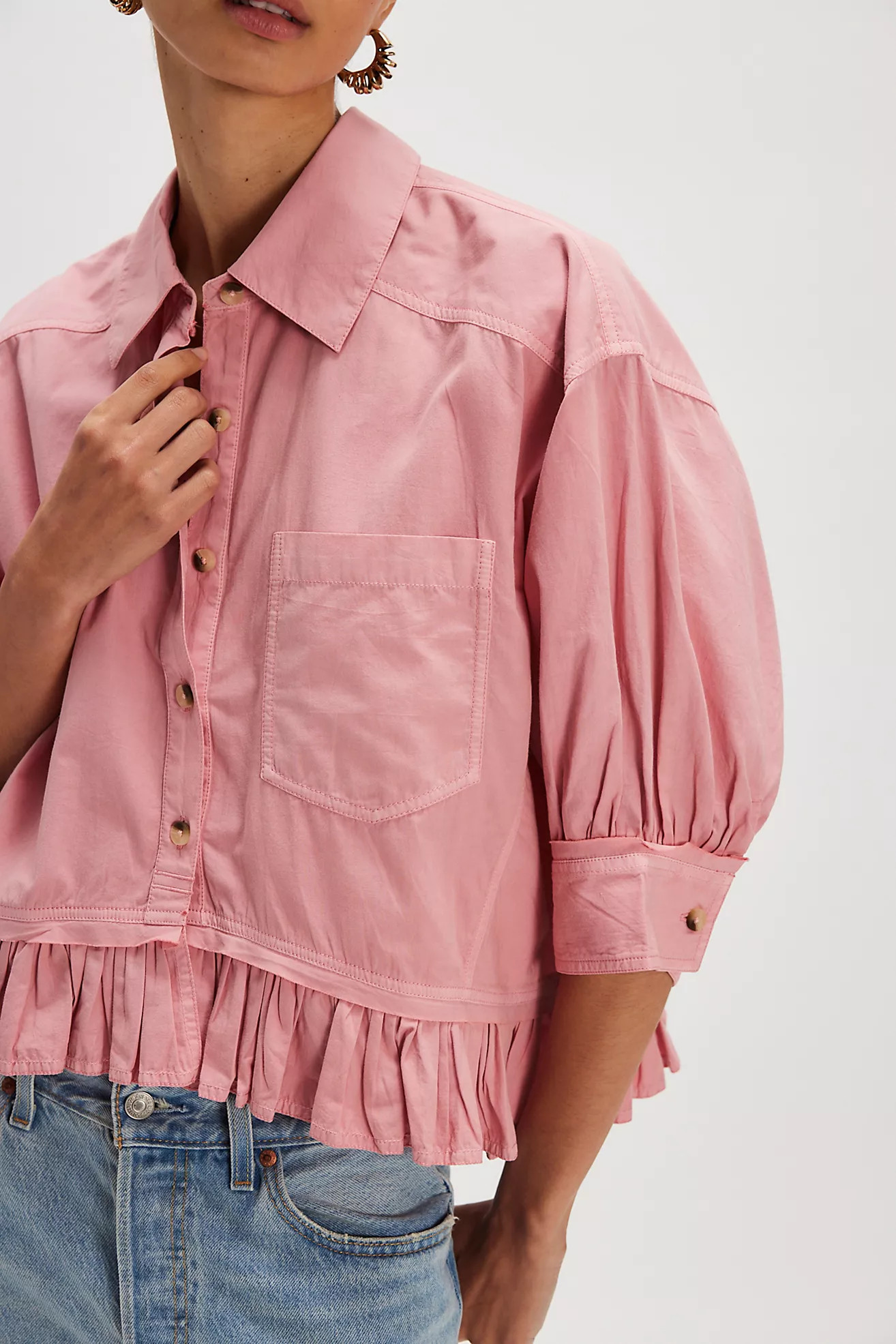 We The Free Bailey Solid Shirt | Free People (Global - UK&FR Excluded)
