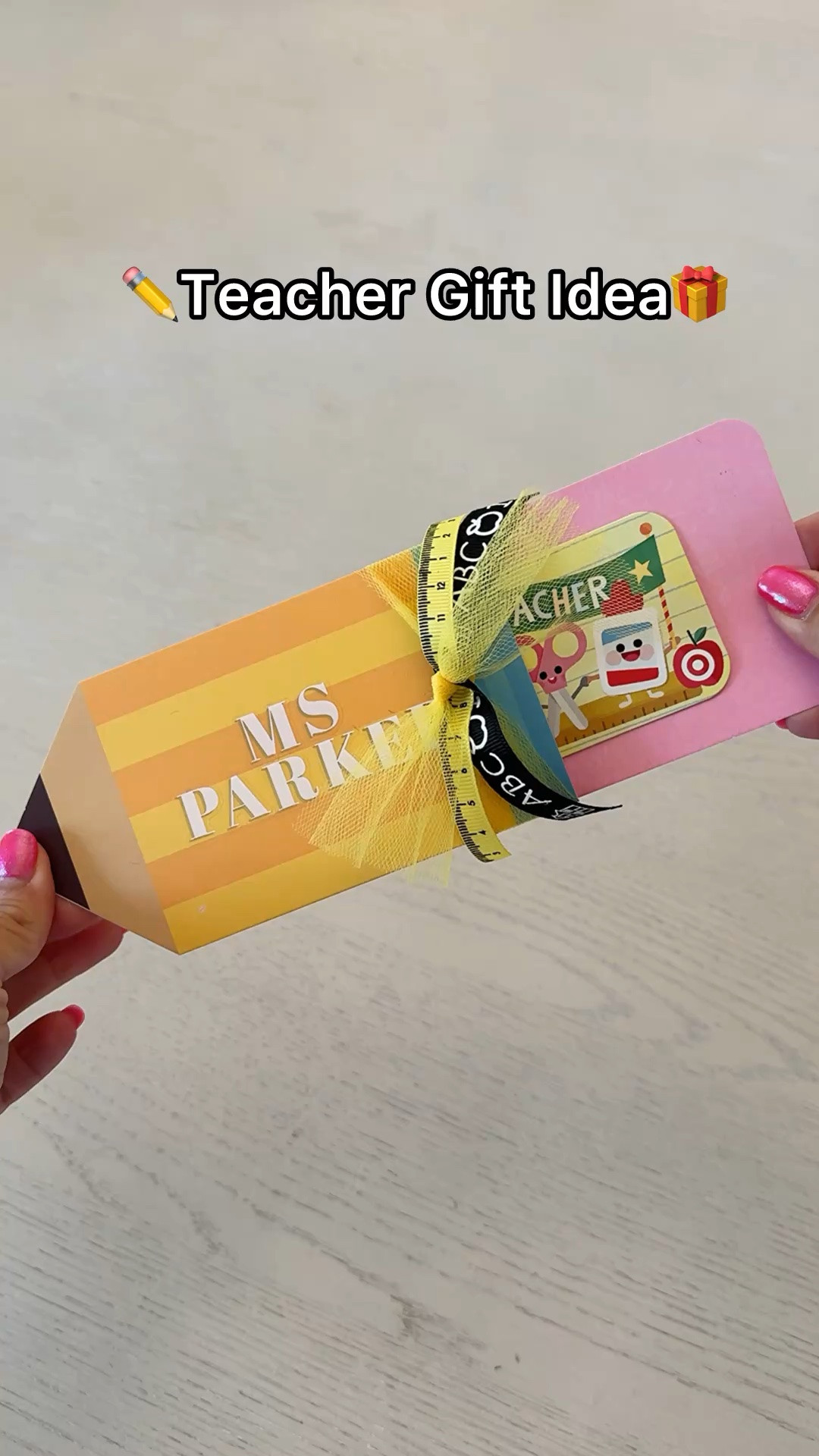 ✏️ Teacher Gift Idea!

These pencil gift card holders are the cutest way to dress up a teacher gift card! I love that they come in a multi-pack, so you can personalize one for every teacher and even have extras for later in the year.

I used inexpensive gold alphabet stickers to personalize mine—no Cricut needed!
#backtoschool #ltkgift #gifting #giftideas #teachergift #teacherideas

#LTKmomlife #LTKSeasonal