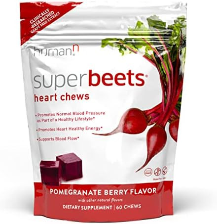 HumanN SuperBeets Heart Chews - Nitric Oxide Production for Daily Blood Pressure Support & Circul... | Amazon (US)