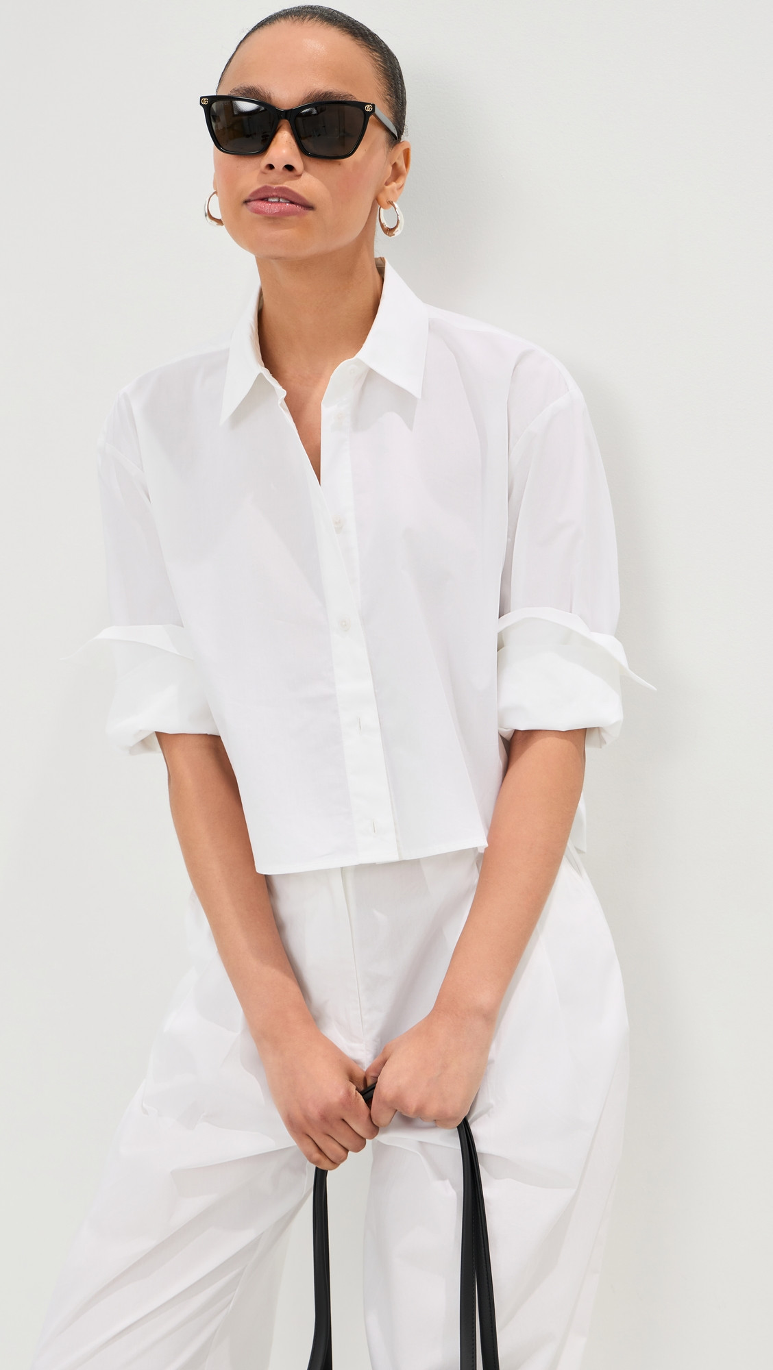 LE BOP Felicity Poplin Top Black S | Shopbop