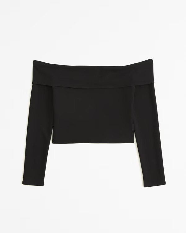 Long-Sleeve Off-The-Shoulder Top | Abercrombie & Fitch (US)