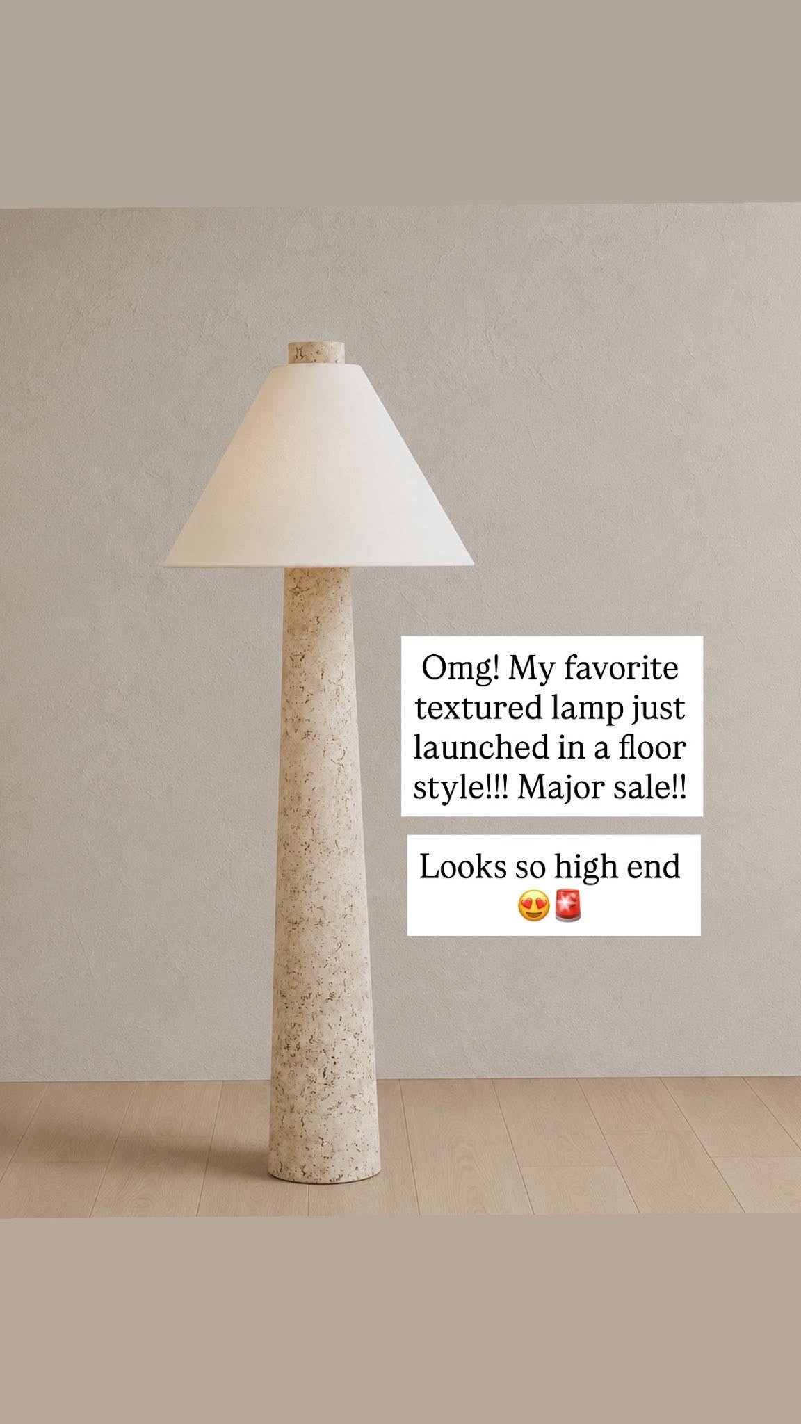 Omg! My favorite textured lamp just launched in a floor style!!! Major sale!!
Looks so high end