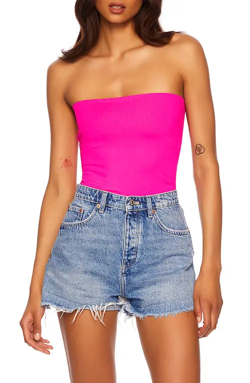 Susana Monaco Core Tube Top in Pink Glo at Nordstrom, Size X-Large | Nordstrom