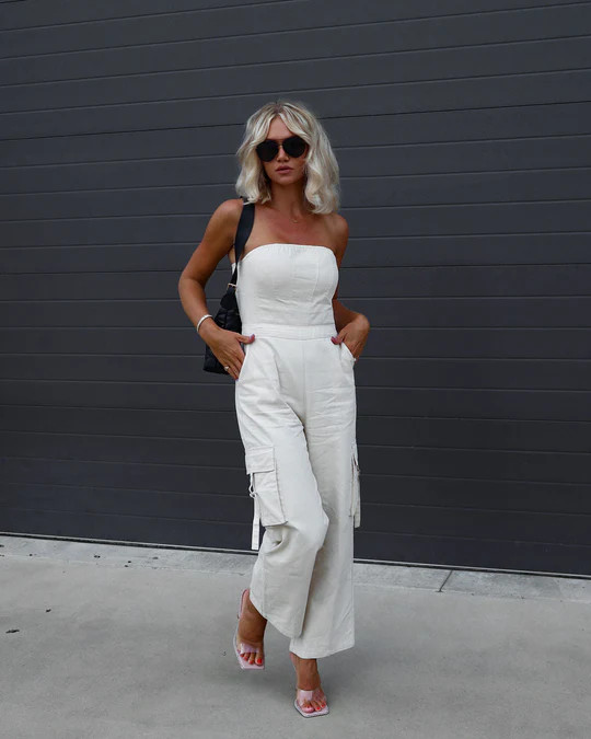 Marquette Strapless Cargo Jumpsuit | VICI