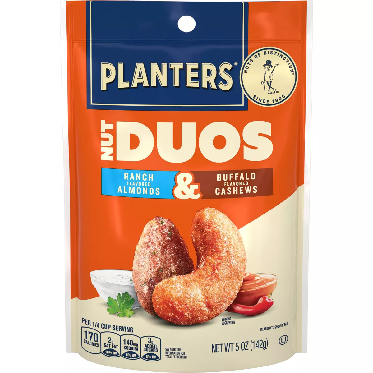 Planters Duos Ranch Flavored Almonds & Buffalo Flavored Cashews - 5oz | Target