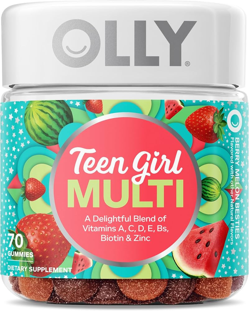 Olly Teen Girl Multi Gummy, Healthy Skin and Immune Support, 15 Essential Vitamins, Biotin, Zinc,... | Amazon (US)