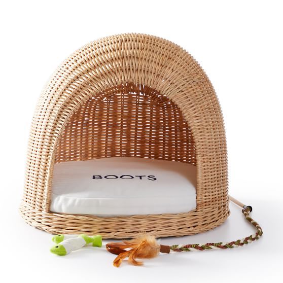 Natural Wicker Pet House | Mark and Graham | Mark and Graham