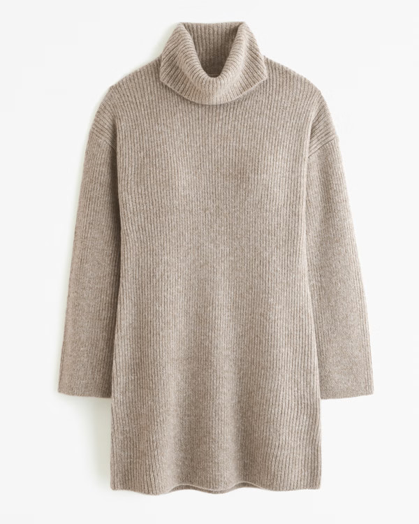 Long-Sleeve Turtleneck Mini Sweater Dress | Abercrombie & Fitch (US)