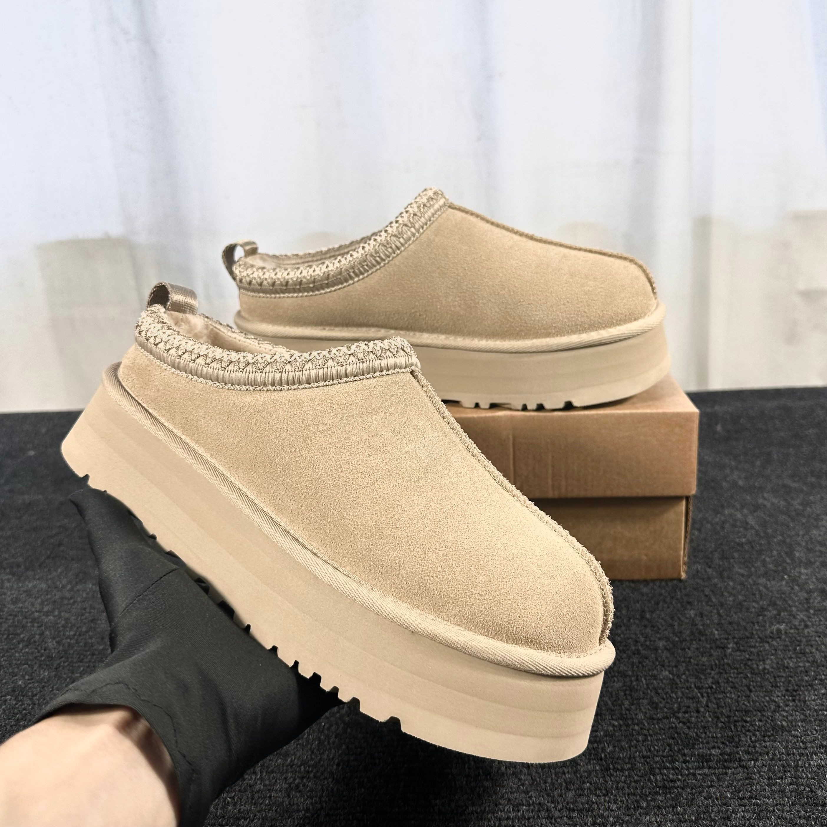 Designer Tasman Slippers Women's Tazz Slippers Vintage Mustard Seeds Chestnut Sand Matte brown fu... | DHGate