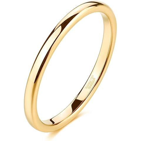 NOKMIT 1mm 14K Gold Filled Rings for Women Girls Thin Gold Ring Dainty Cute Stacking Stackable Th... | Amazon (US)