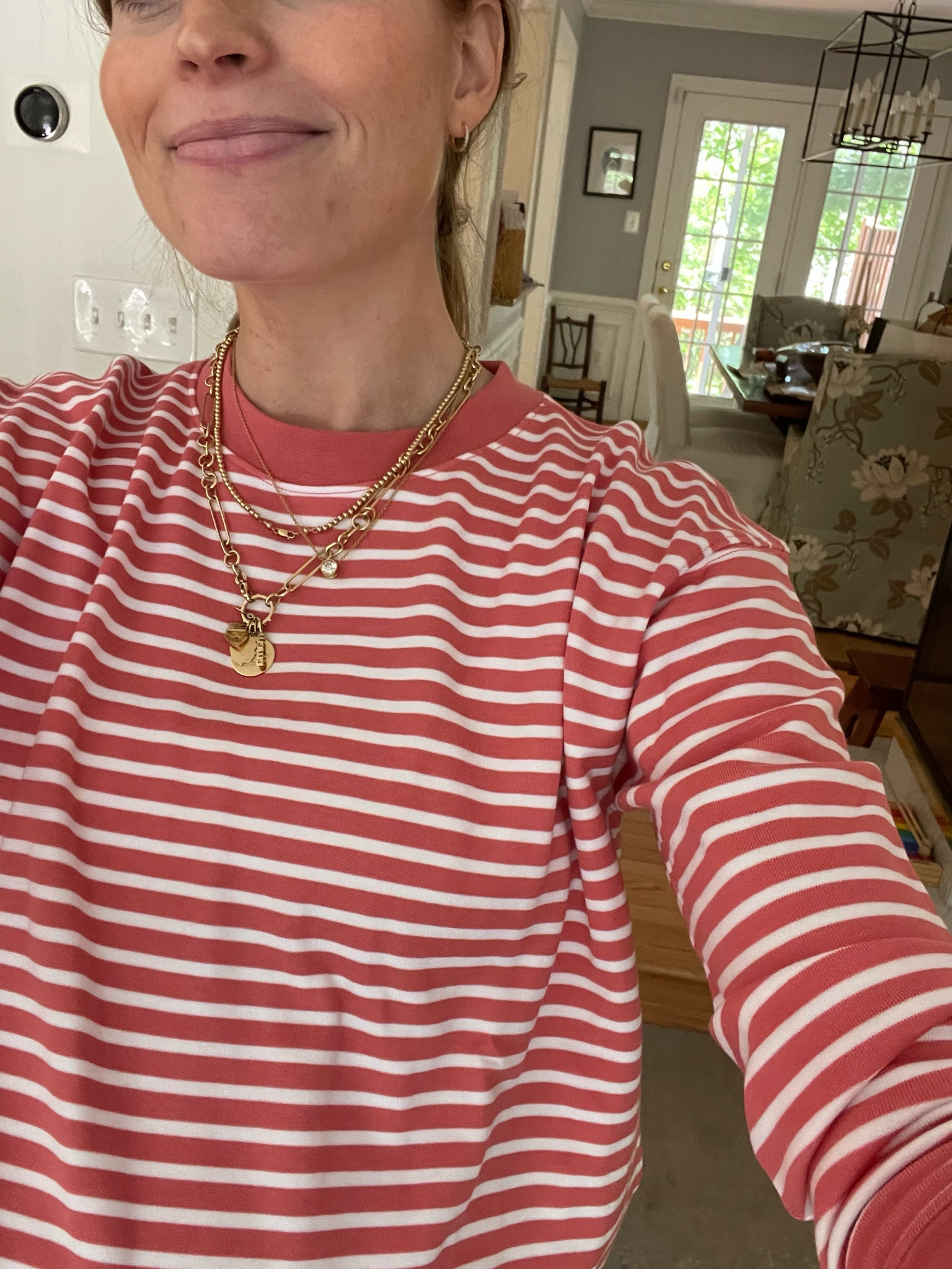 Loooving these pima stripe pullovers lately! Been waiting for this color to restock! Wearing a small (runs big)

#LTKSeasonal #LTKbump