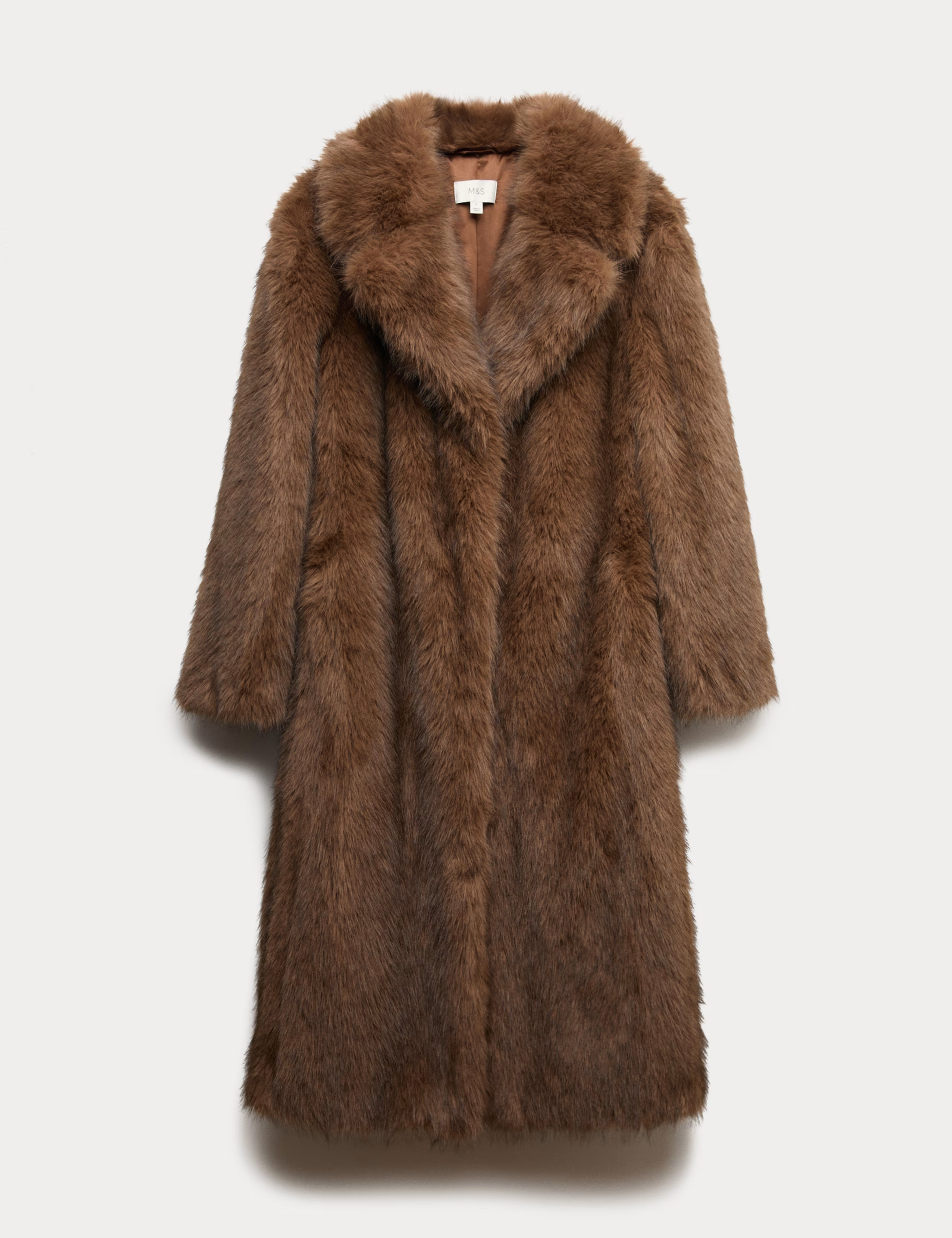 Faux Fur Single Breasted Longline Coat | Marks & Spencer (UK)