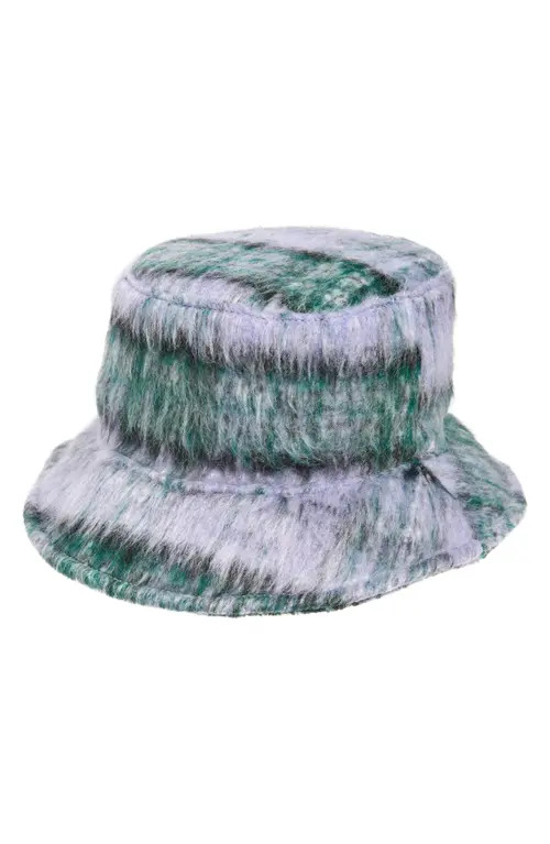 Treasure & Bond Plaid Eyelash Bucket Hat in Purple Plaid Combo at Nordstrom | Nordstrom