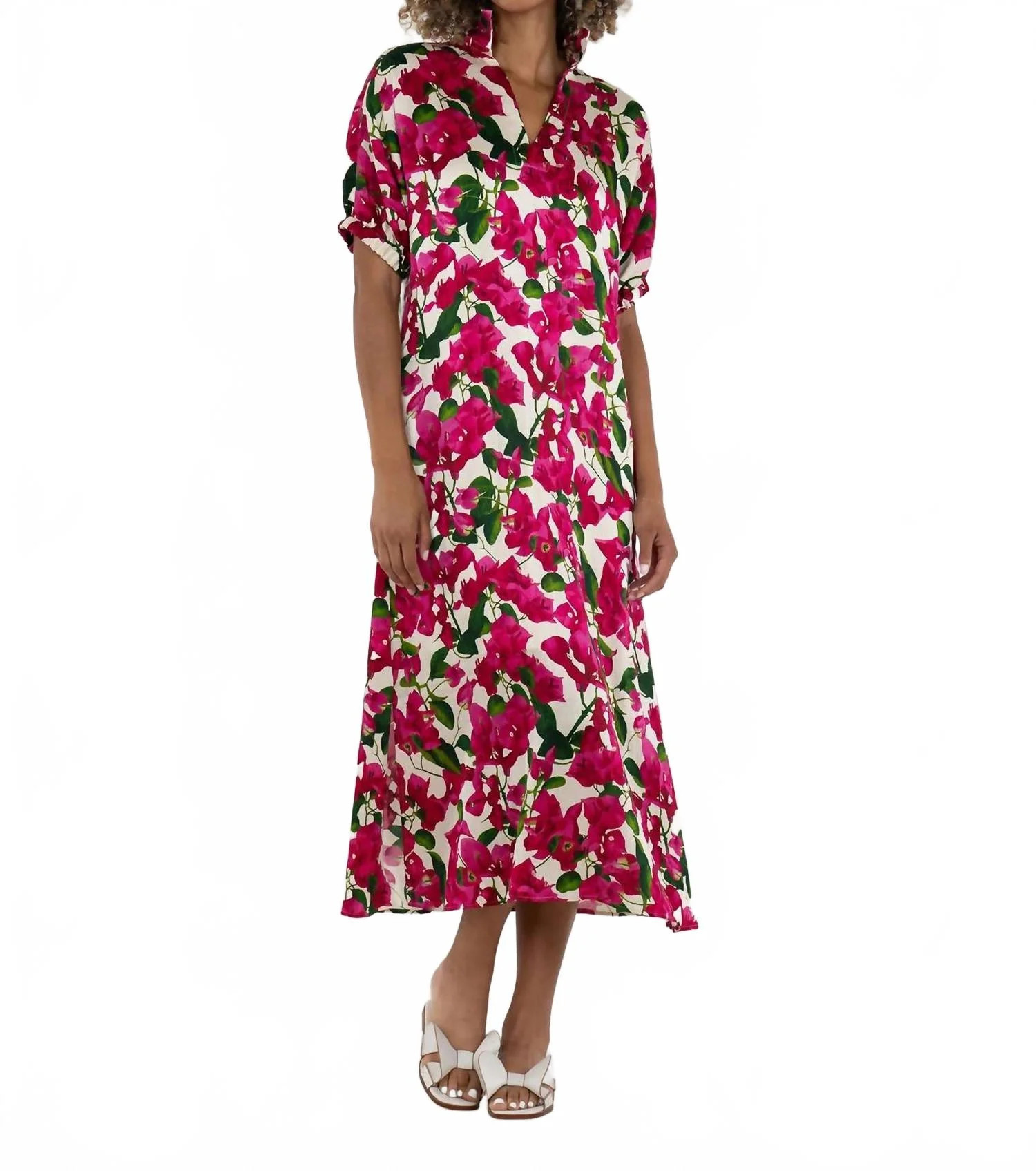 Poppy Maxi Dress In Bougainvillea | Shop Simon
