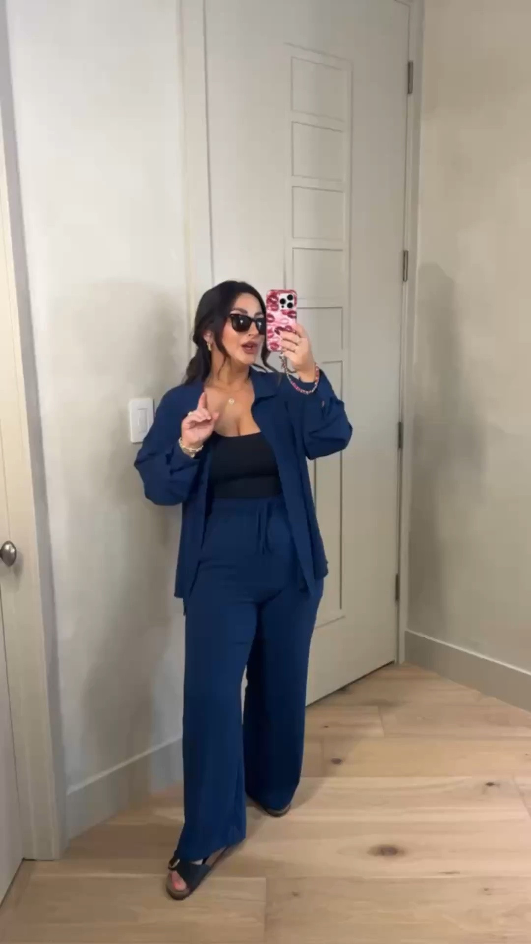 Petite friendly two piece set from Amazon!! Oversized shirt and wide leg flowy pants! 

Set size small, color navy blue 
Tank size small
5’0” 140lbs

 Perfect for vacation, beach days, mom life or casual outings!

#LTKootd #LTKPetite #LTKTravel