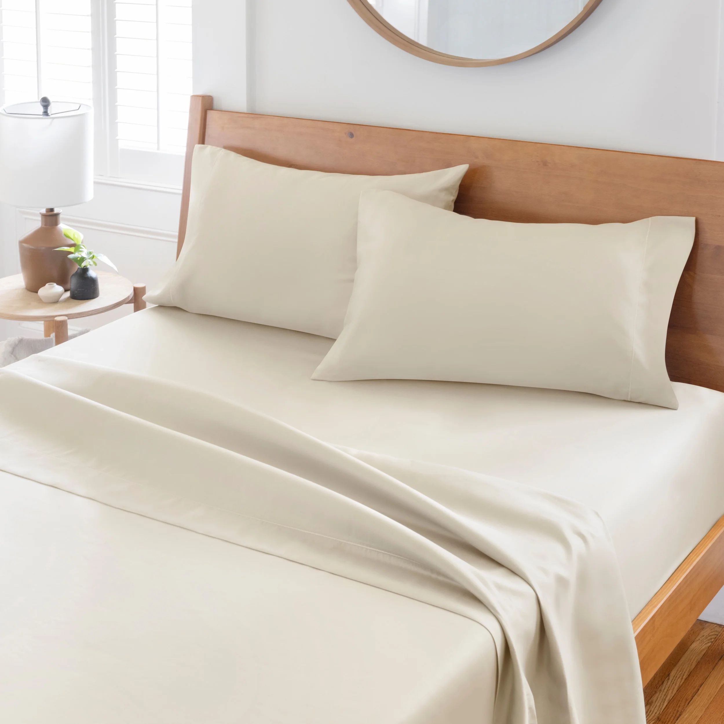 Better Homes & Gardens 400 Thread Count Hygro Cotton Bed Sheet Set, Full, Beige | Walmart (US)