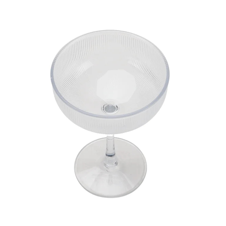 Better Homes and Gardens 11-Ounce Ribbed Tritan Coupe Glass for Everyday Use | Walmart (US)