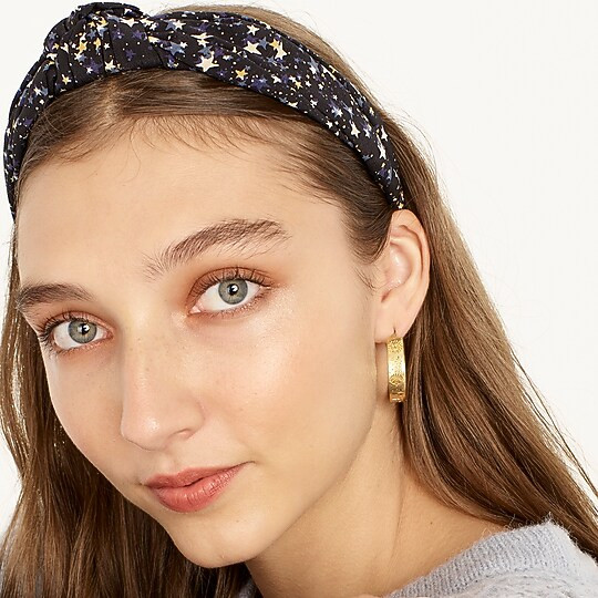 Wide knot headband in star print | J. Crew US