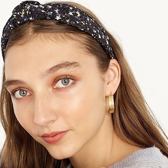 Wide knot headband in star print | J.Crew US