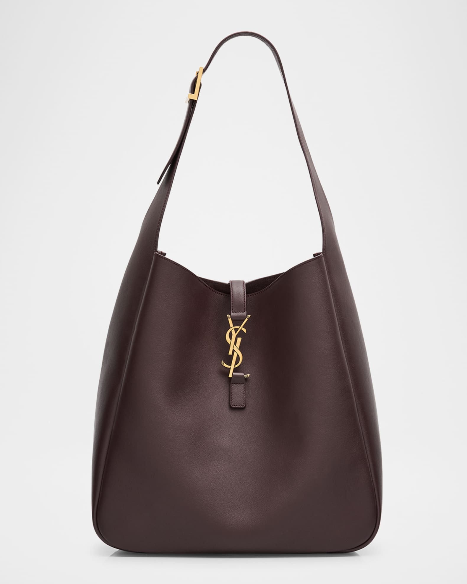 Saint Laurent Le 5A7 Large YSL Shoulder Hobo Bag in Smooth Leather | Neiman Marcus