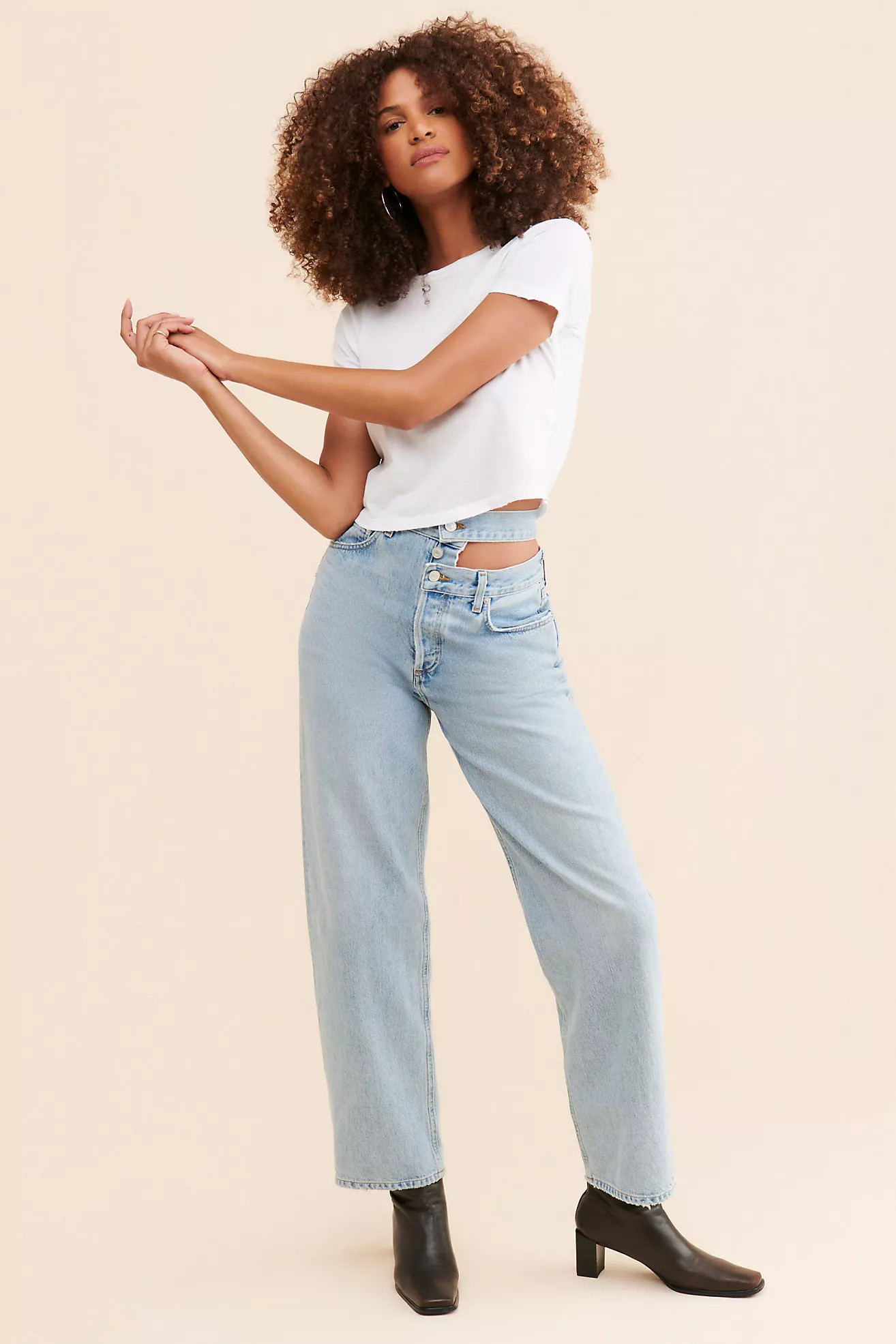 AGOLDE High-Rise Broken Waistband Jeans | Anthropologie (US)