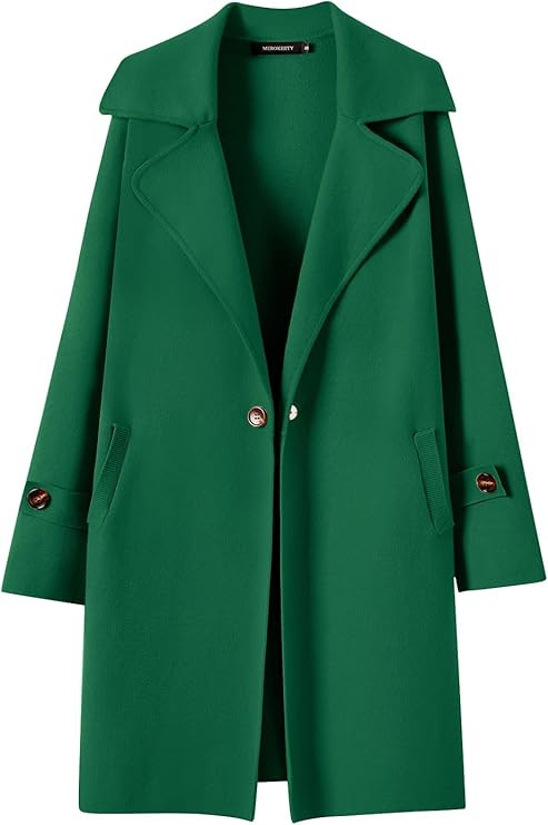MEROKEETY Women's Long Sleeve Lapel Blazer Coatigan Winter Knit Classy Sweater Jacket Coats | Amazon (US)