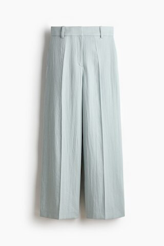 H & M - Wide-Leg Linen-Blend Pants - Turquoise | H&M (US + CA)