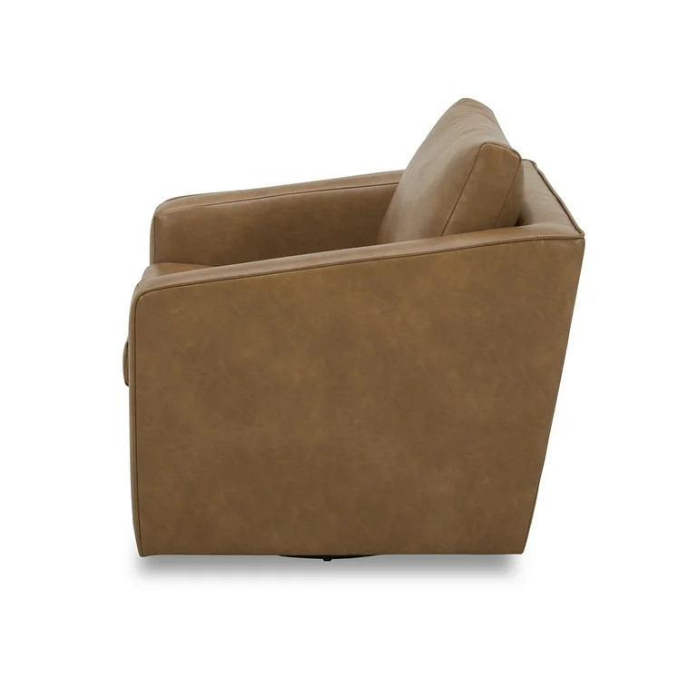 Better Homes & Gardens Steele Swivel Chair, Camel Faux Leather | Walmart (US)