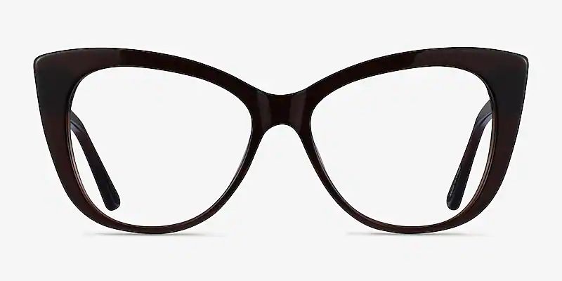 Jenna Cat Eye Dark Brown Glasses for Women | Eyebuydirect | EyeBuyDirect.com