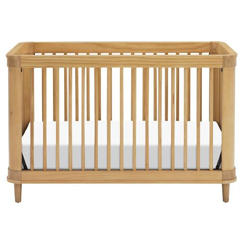 Namesake Marin Modern Classic Honey Cane Wood 3 in 1 Convertible Crib | Kathy Kuo Home
